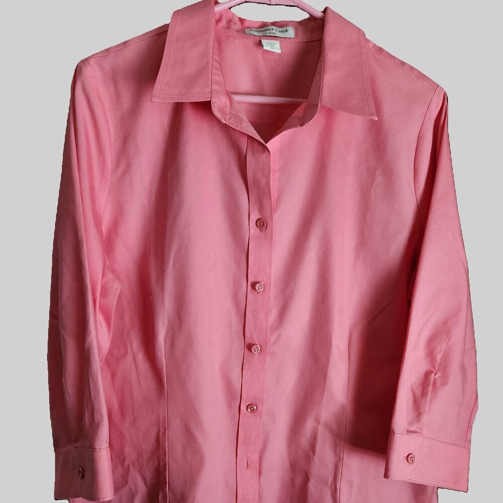 Coldwater Creek No Iron Button Down Ladies L Shirt
